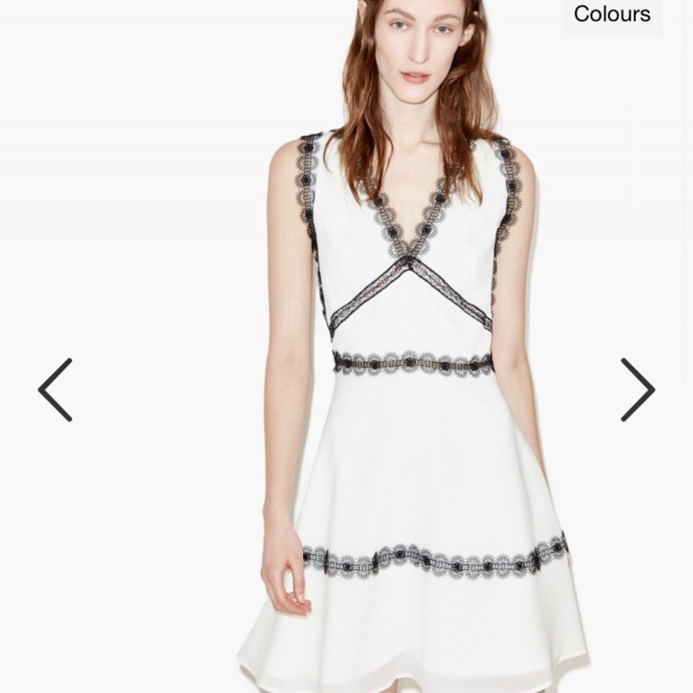 The Kooples White and black lace dress